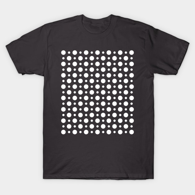 Simple White Dots Pattern T-Shirt by craftydesigns